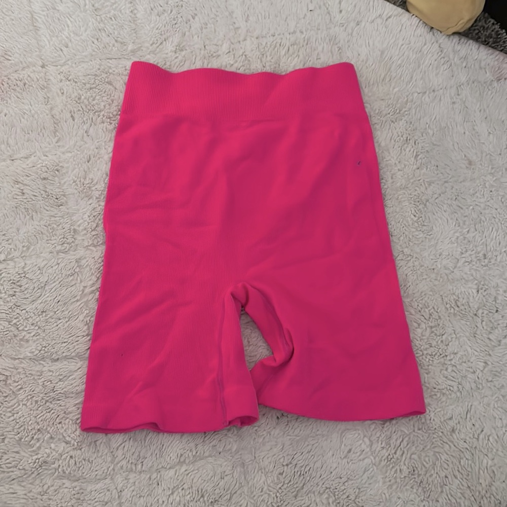 matching pink shorts